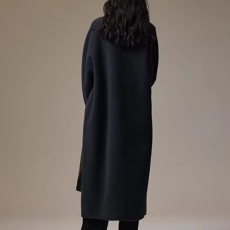 High Quality Plus Size Woolen Trench Coat Winter Double Faced Long — detail 1