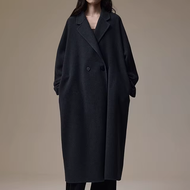 High Quality Plus Size Woolen Trench Coat Winter Double Faced Long