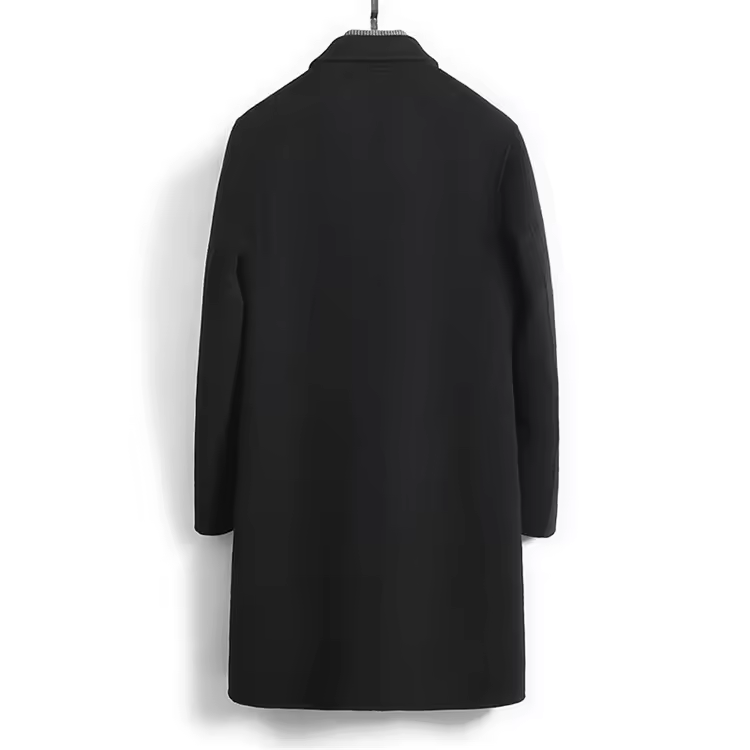 Wool Reversible Coat New Suit Cashmere Coat Medium Long Wool Coat — detail 5