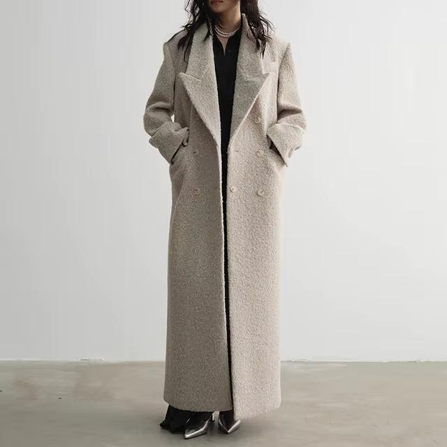 Double Breasted Button Elegant Cotton Eco-friendly Breathable Trench