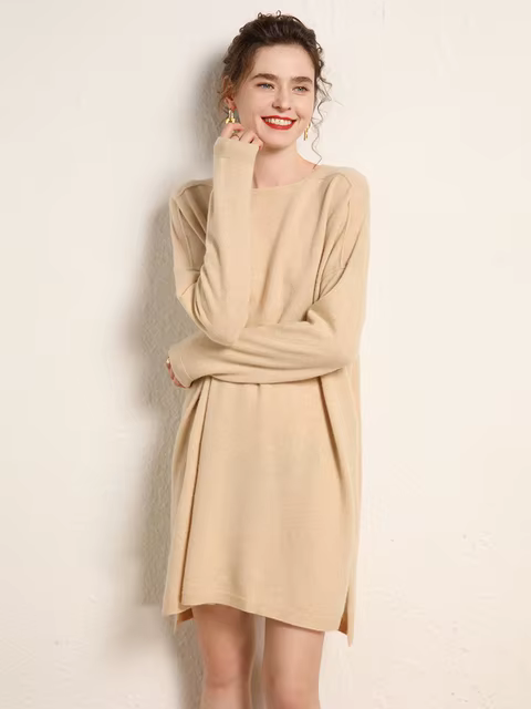Luxury Thick Cashmere Autumn/winter New Round Neck Loose Large Size