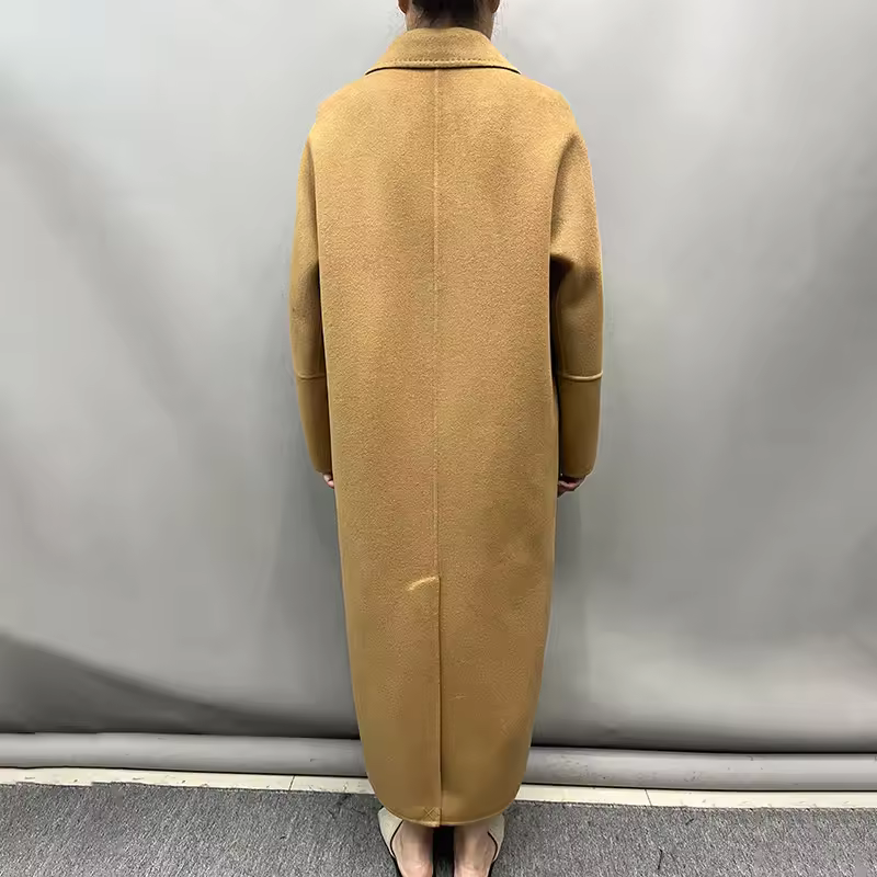 Cashmere Wool Coats Soft Warm Real Wool Overcoat Loose Fit Casual — detail 2